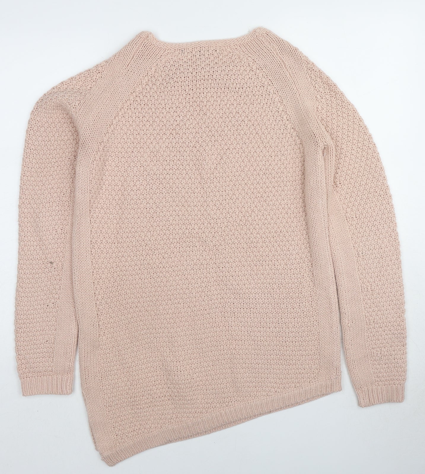 Heart & Soul Womens Pink Round Neck Cotton Pullover Jumper Size 10