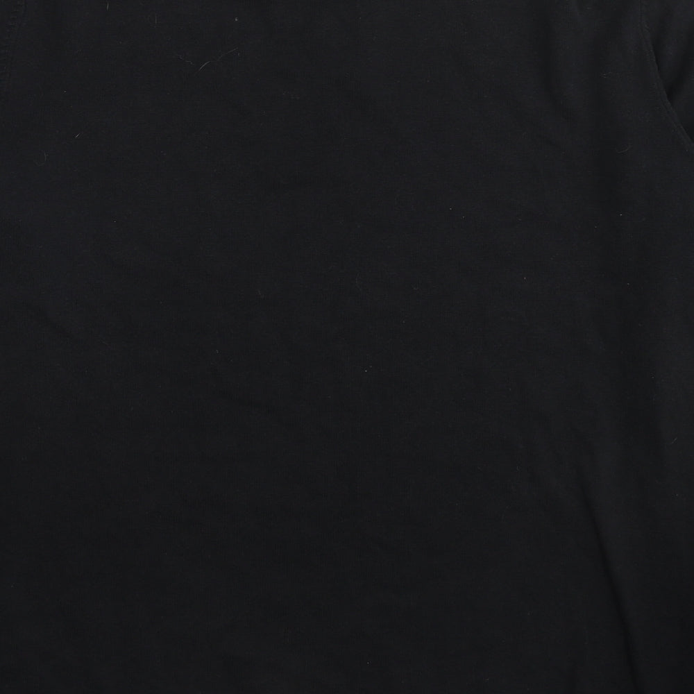 Tommy Hilfiger Mens Black V-Neck Cotton Pullover Jumper Size XL Long Sleeve