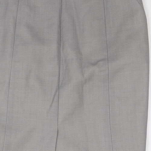 Reiss Womens Grey Polyester Straight & Pencil Skirt Size 12 Zip