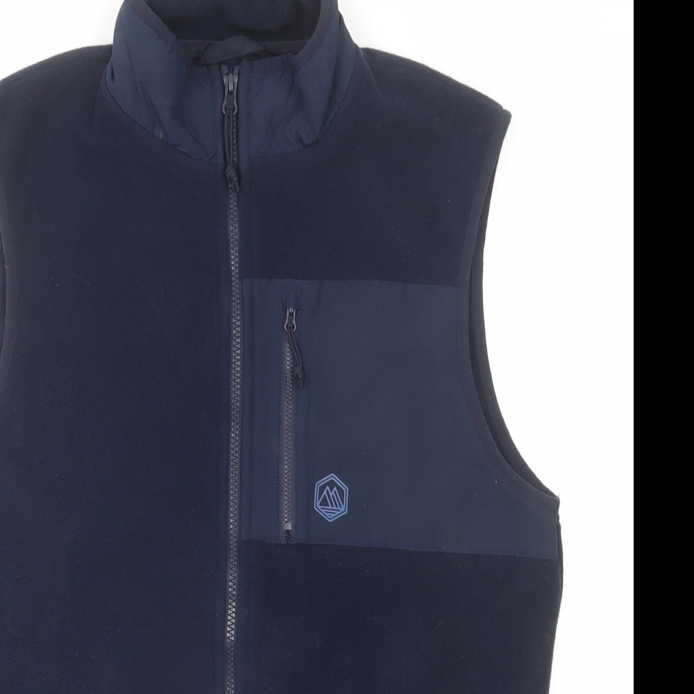 Marks and Spencer Mens Blue Gilet Jacket Size M Zip
