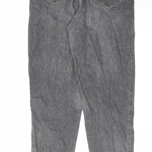 Moda Berri Womens Grey Cotton Tapered Jeans Size 12 L30 in Regular Zip