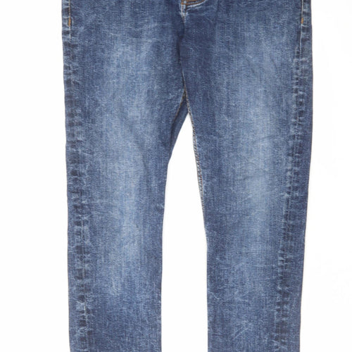 Denim & Co. Mens Blue Cotton Skinny Jeans Size 32 in L30 in Regular Button