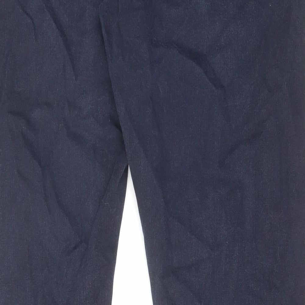 Marks and Spencer Mens Blue Cotton Straight Jeans Size 36 in L29 in Slim Zip