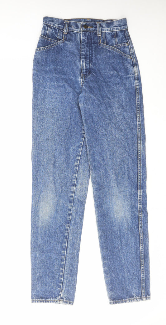 Lawman Womens Blue Cotton Mom Jeans Size 26 in L29 in Regular Zip
