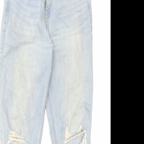 Hollister Womens Blue Cotton Straight Jeans Size 27 in L27 in Regular Zip