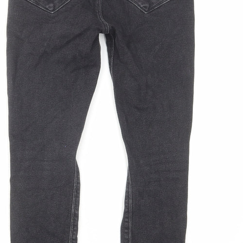River Island Womens Black Cotton Skinny Jeans Size 10 L25 in Regular Zip