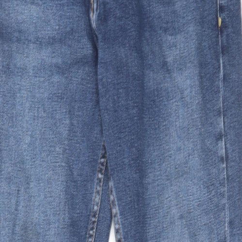 Zara Womens Blue Cotton Skinny Jeans Size 10 L30 in Regular Zip