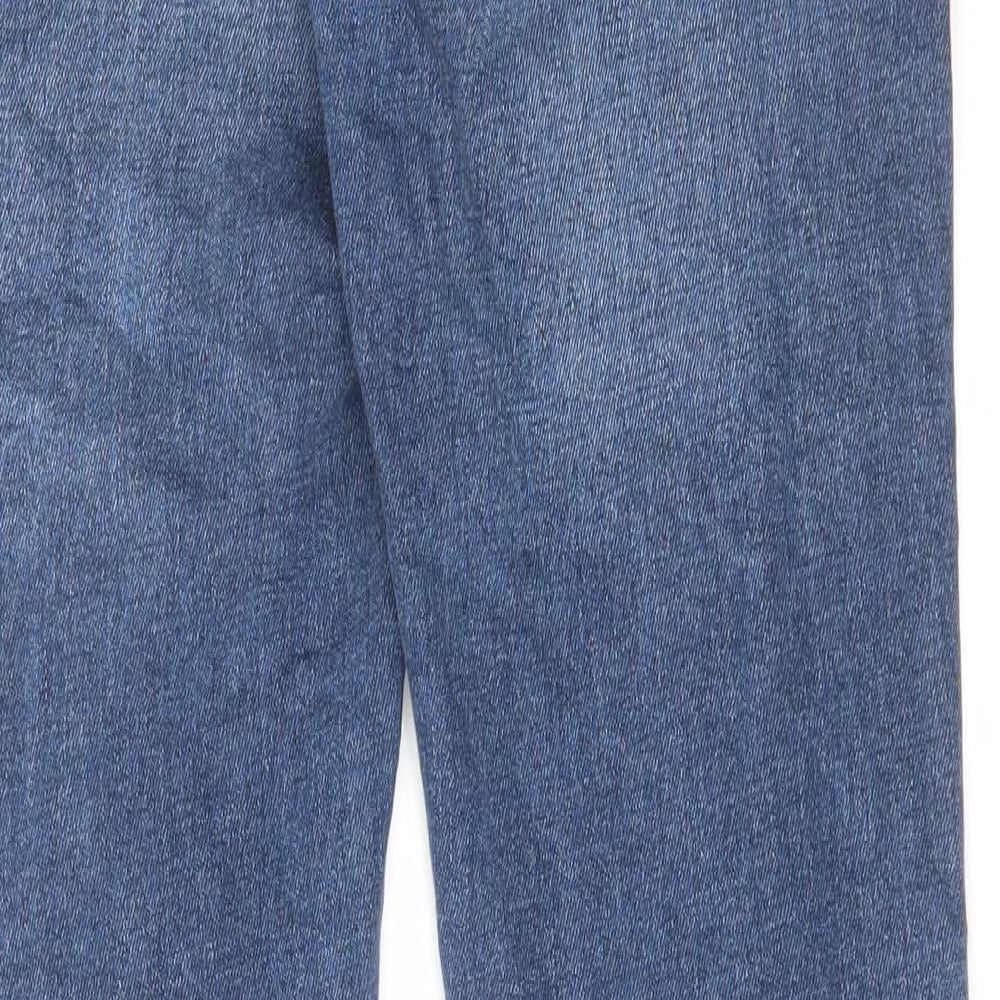Zara Womens Blue Cotton Skinny Jeans Size 10 L30 in Regular Zip
