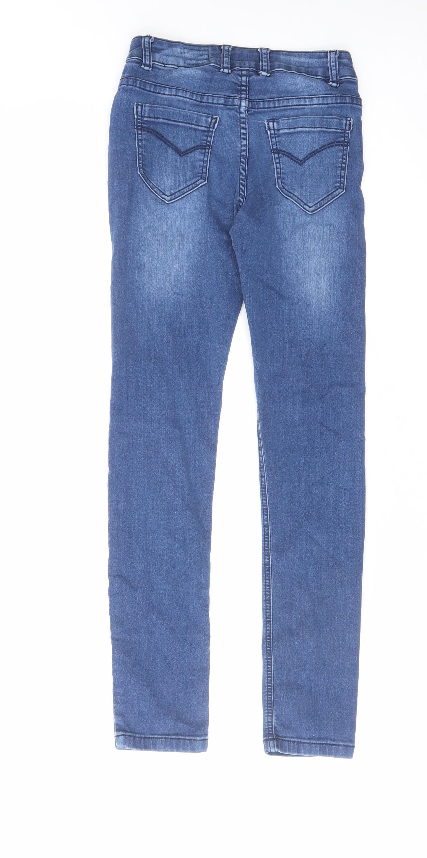 Johnnie B Womens Blue Cotton Skinny Jeans Size 24 in L25 in Regular Zip