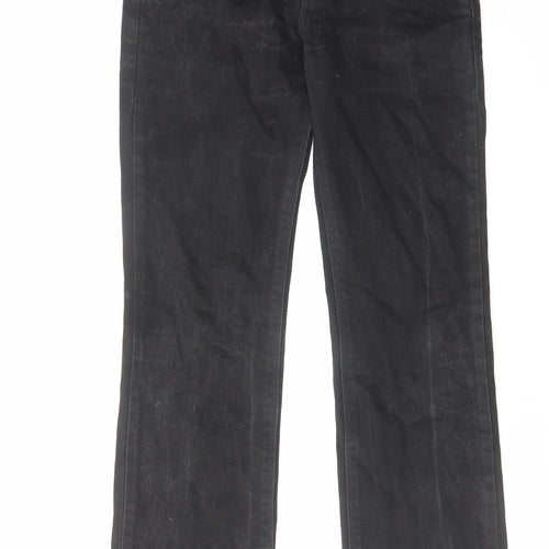 Levi's Womens Black Cotton Bootcut Jeans Size 28 in L27 in Regular Zip - Raw Hem