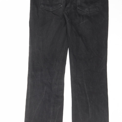 Levi's Womens Black Cotton Bootcut Jeans Size 28 in L27 in Regular Zip - Raw Hem