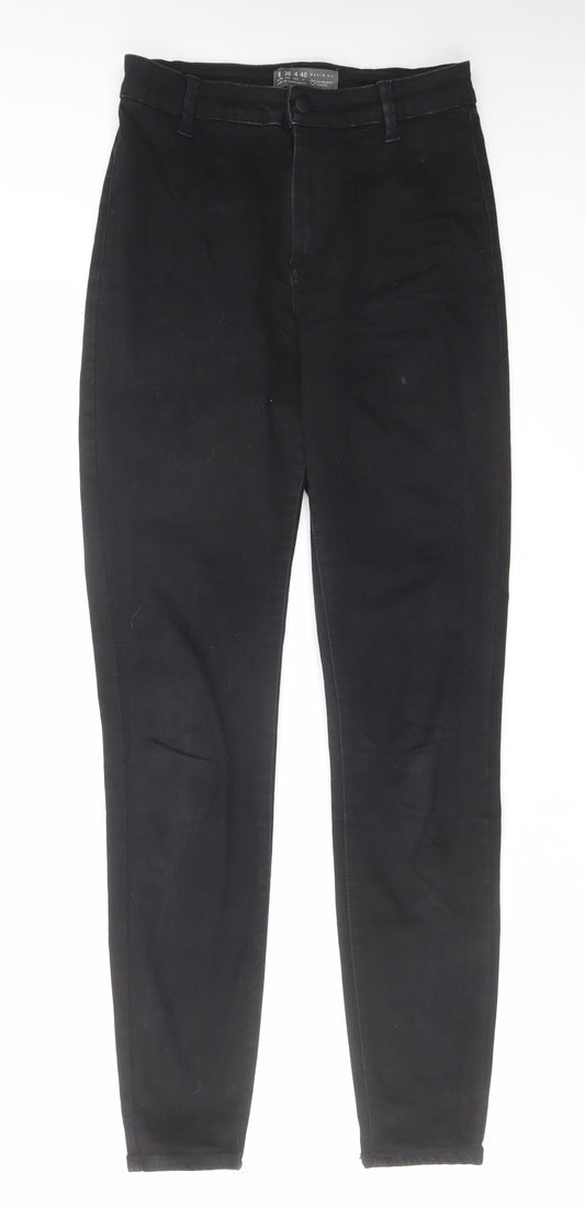 Denim & Co. Womens Black Cotton Skinny Jeans Size 8 L29 in Regular Zip