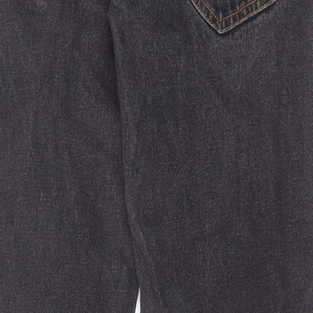 George Mens Grey Cotton Straight Jeans Size 34 in L32 in Regular Zip