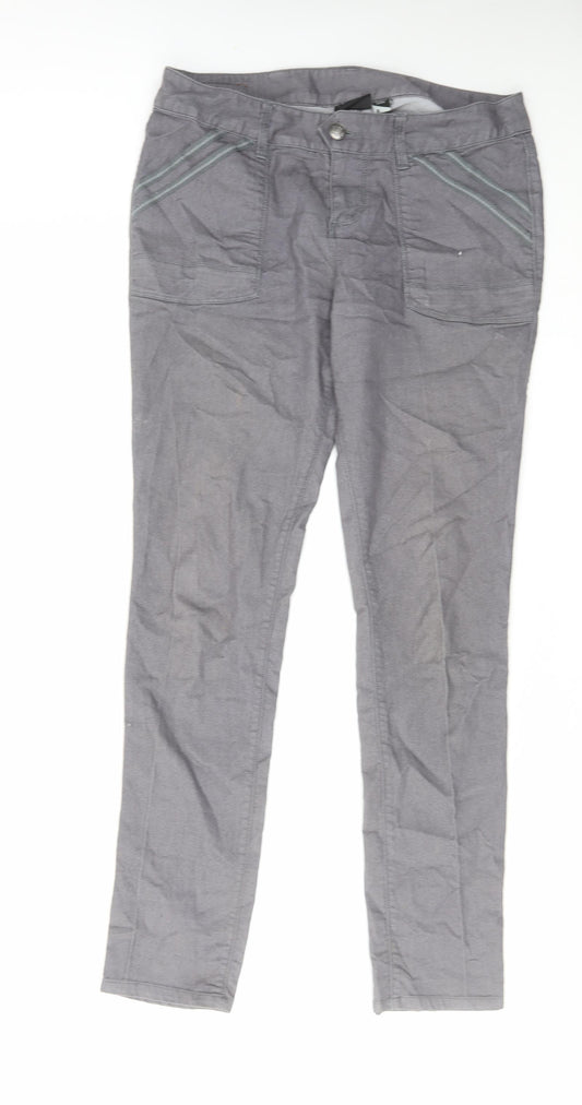 Marmot Womens Grey Cotton Skinny Jeans Size 8 L29 in Regular Zip