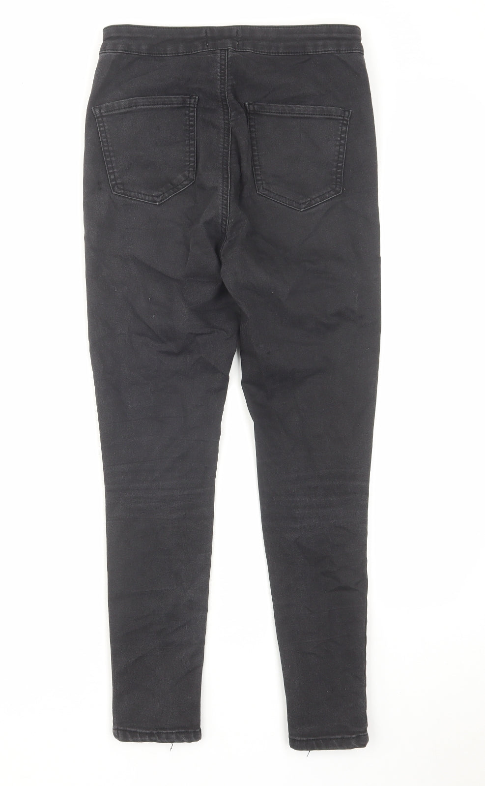 Miss Selfridge Womens Black Cotton Skinny Jeans Size 10 L25 in Regular Zip