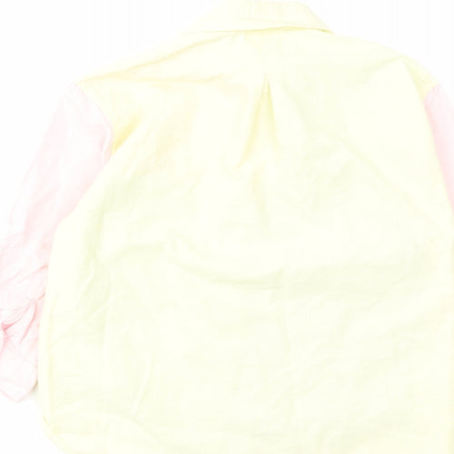 Zara Boys Multicoloured Colourblock Cotton Basic Button-Up Size 6 Years Collared Button