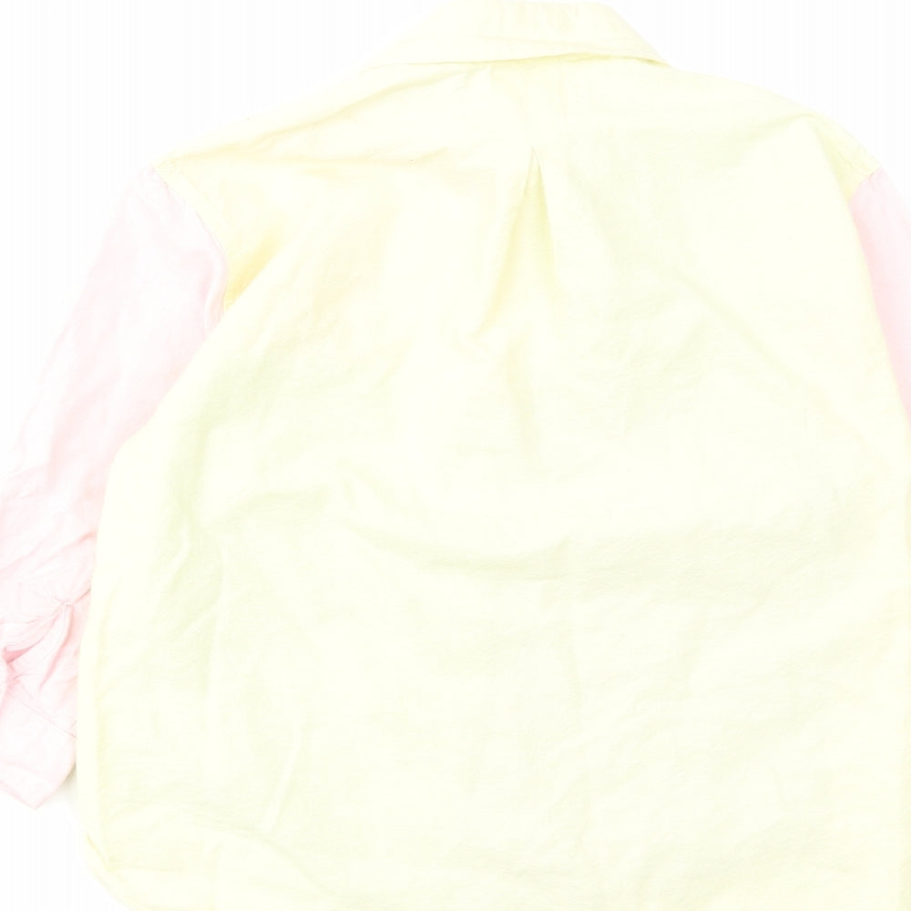 Zara Boys Multicoloured Colourblock Cotton Basic Button-Up Size 6 Years Collared Button