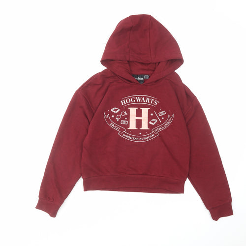 Harry Potter Girls Red Cotton Pullover Hoodie Size 8-9 Years Pullover