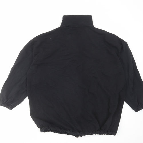 Zara Womens Black Cotton Full Zip Sweatshirt Size M Zip - Copenhagen