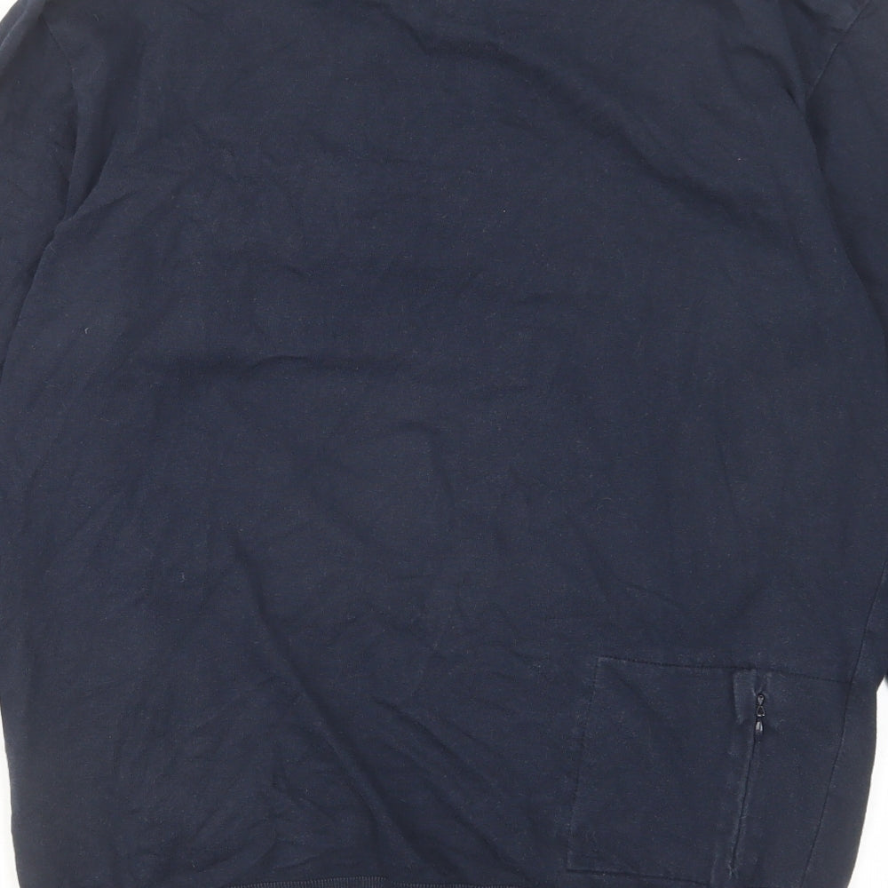 Ted Baker Mens Blue Cotton Full Zip Sweatshirt Size L