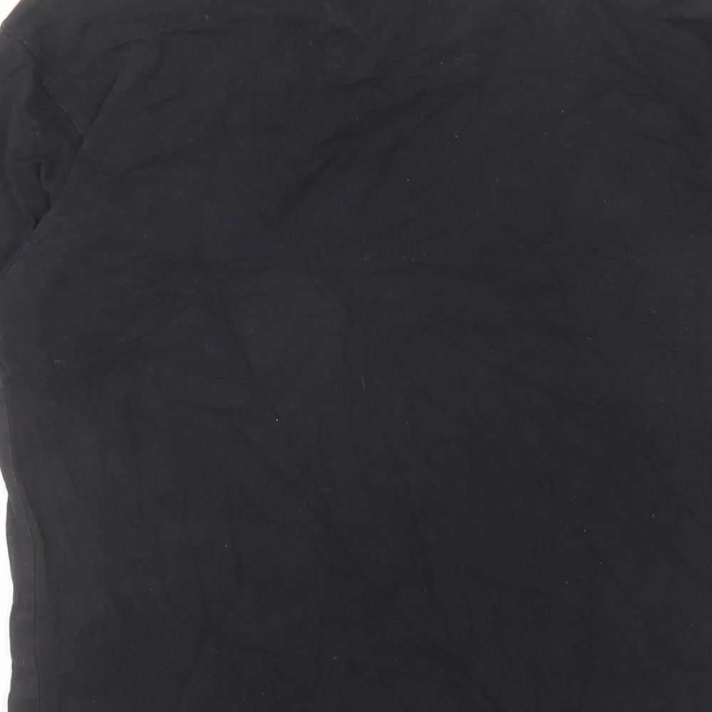 Pull&Bear Mens Black Cotton T-Shirt Size S Round Neck - Stranger Things