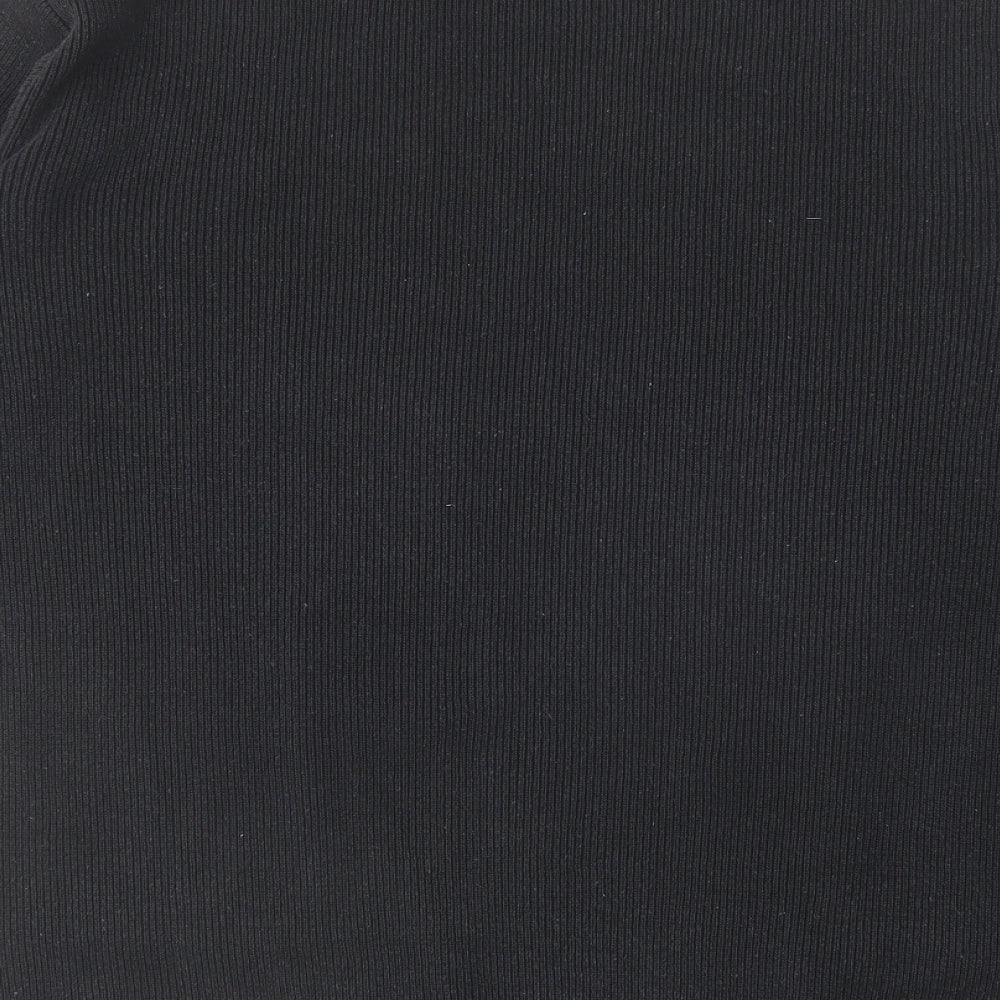 Topman Mens Black V-Neck Cotton Cardigan Jumper Size S Long Sleeve