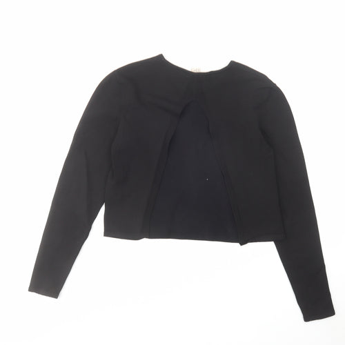 H&M Womens Black Round Neck Viscose Pullover Jumper Size 12 - Open Back Detail