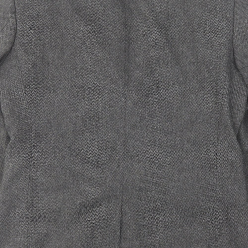 NEXT Mens Grey Polyester Jacket Blazer Size 40 Regular - Elbow Patches