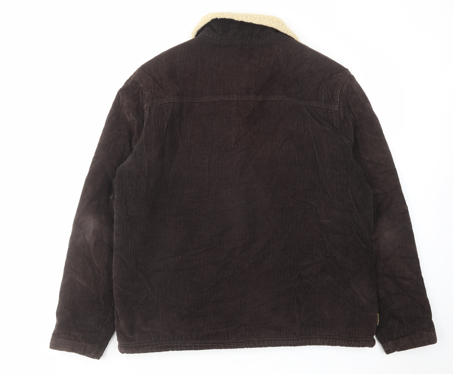 Element Mens Brown Jacket Coat Size L Button