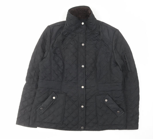 Weatherproof Womens Black Quilted Jacket Size L Zip