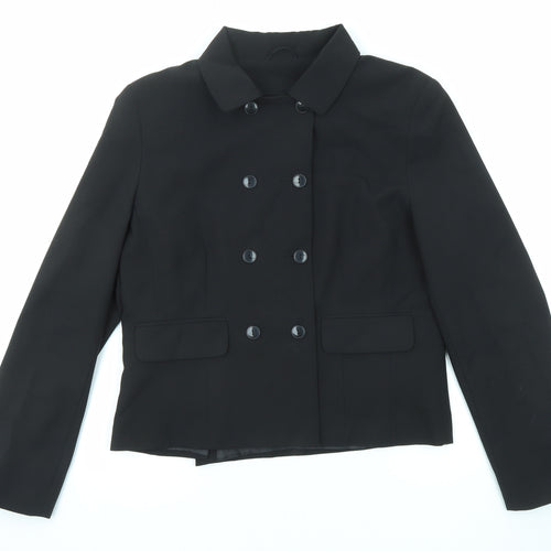 Select Womens Black Jacket Blazer Size 16 Button