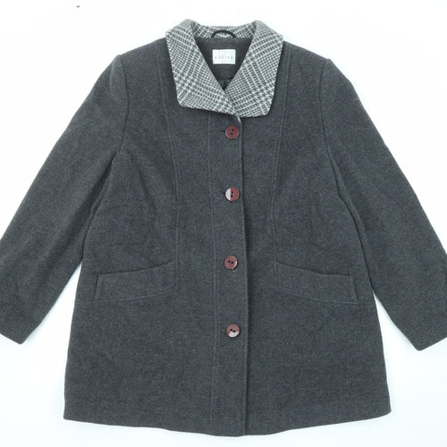Eastex Womens Grey Jacket Size 14 Button