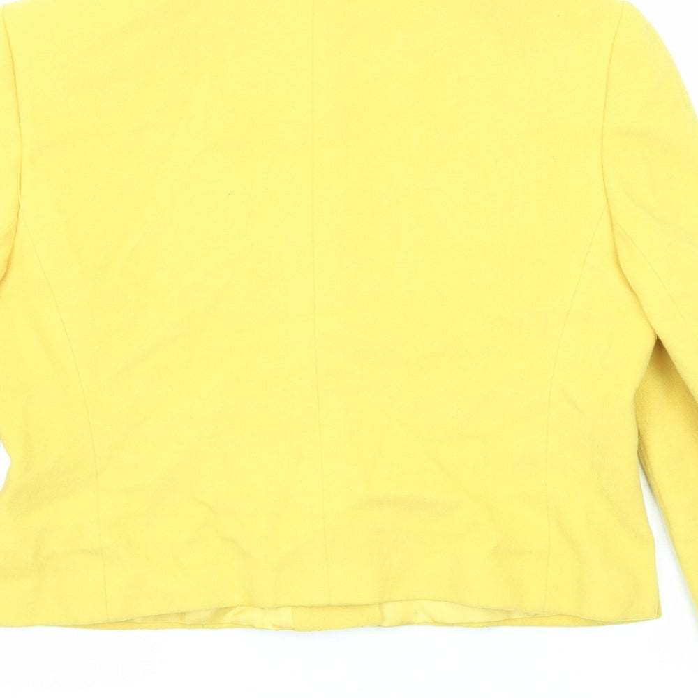 Viyella Womens Yellow Jacket Size 12 Button
