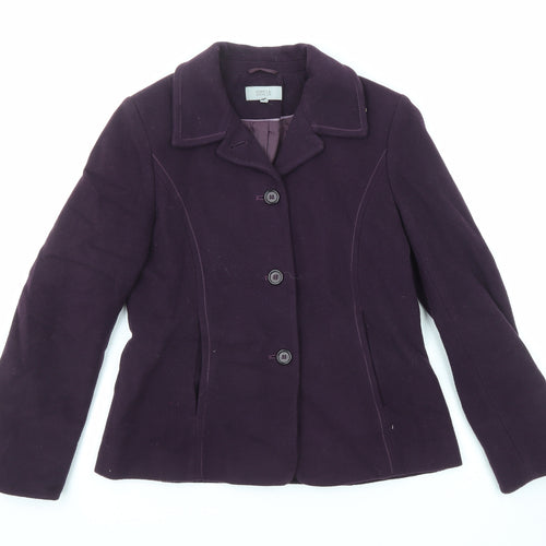 Marks and Spencer Womens Purple Jacket Blazer Size 10 Button
