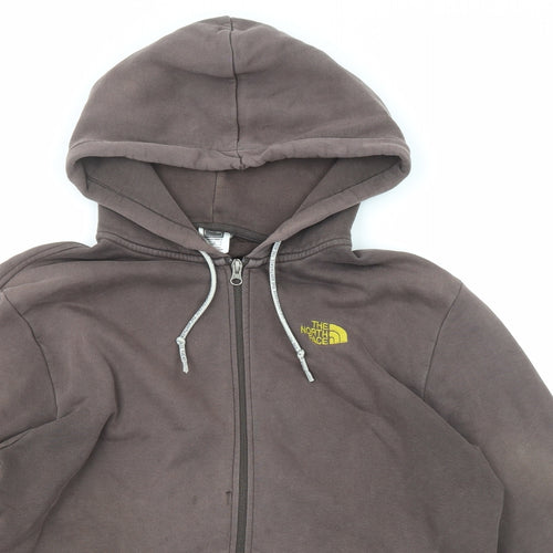 The North Face Mens Brown Cotton Full Zip Hoodie Size L