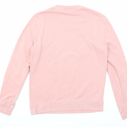 H&M Mens Pink Cotton Pullover Sweatshirt Size S