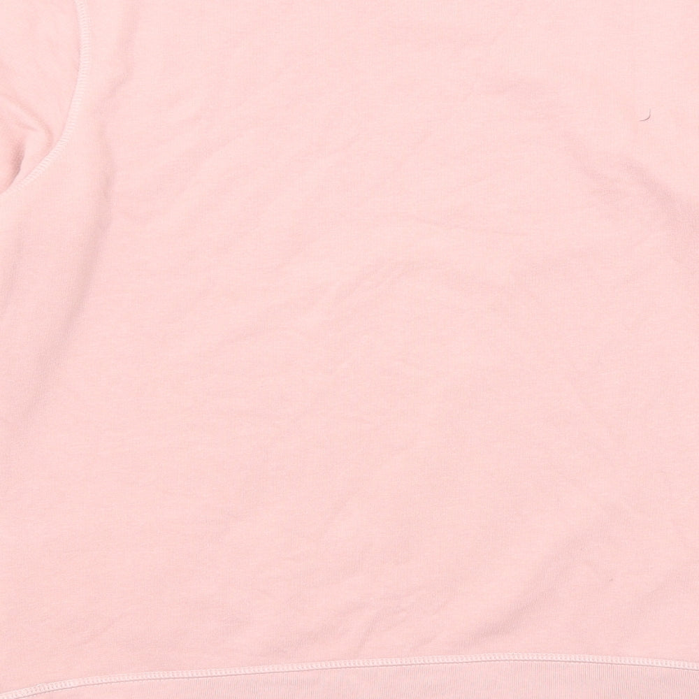 H&M Mens Pink Cotton Pullover Sweatshirt Size S