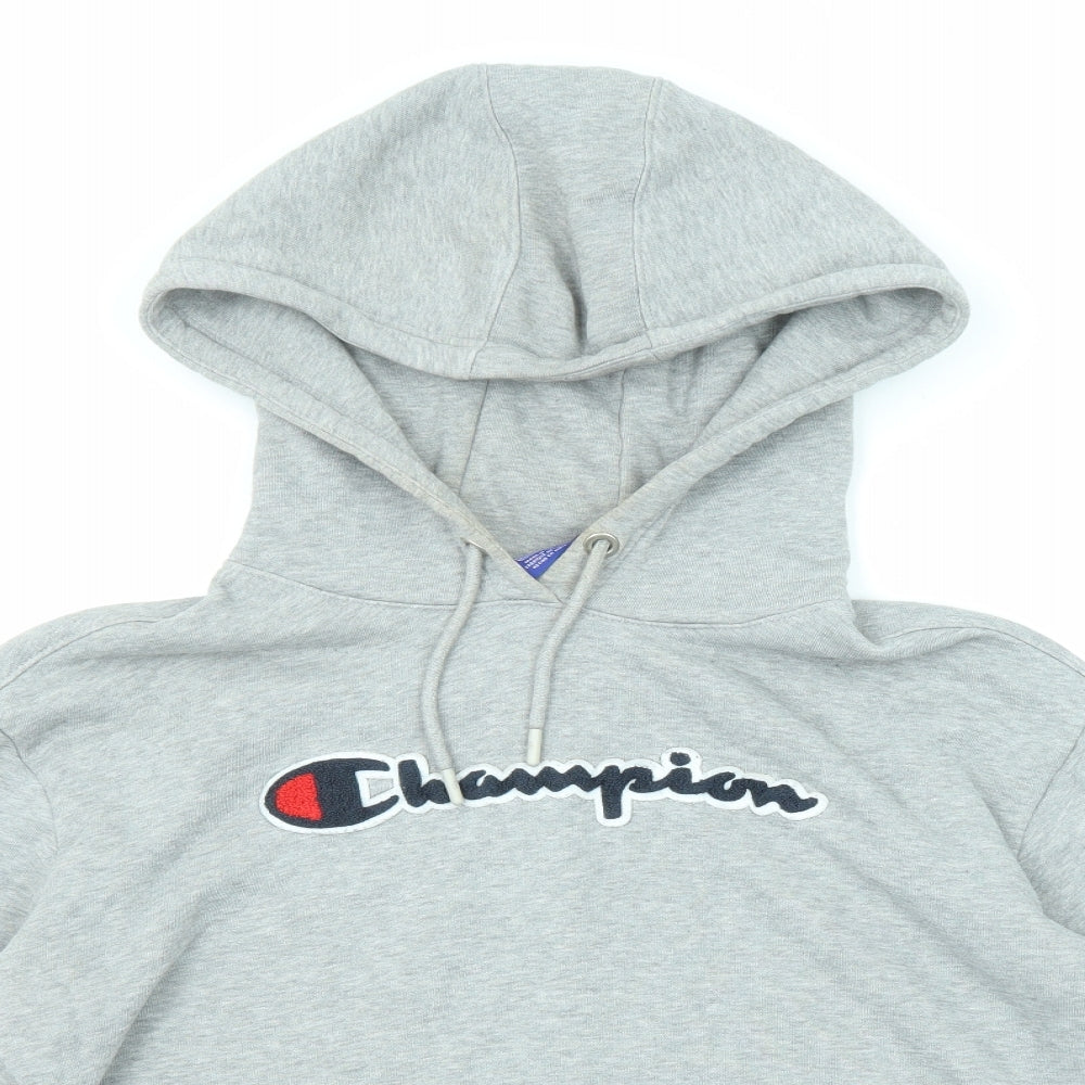 Champion Womens Grey Cotton Pullover Hoodie Size M Pullover