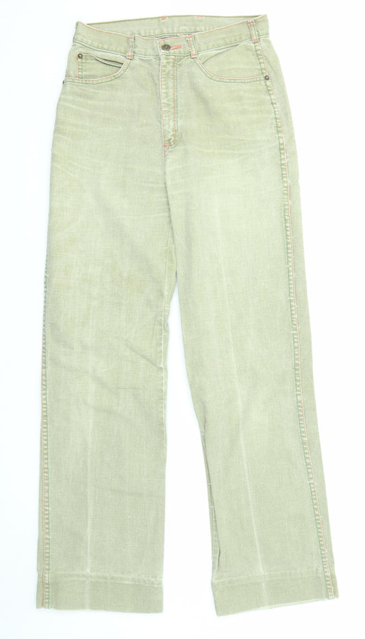 Inega Womens Beige Cotton Straight Jeans Size 12 L31 in Regular Zip