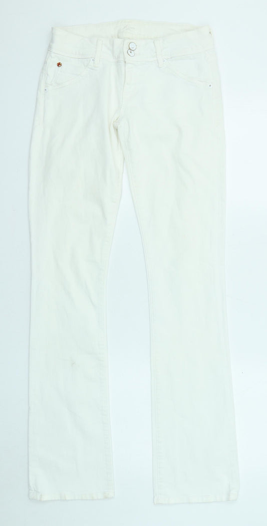 Hudson Womens White Cotton Bootcut Jeans Size 26 in L33 in Regular Zip