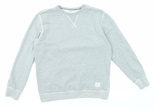 Lee Mens Grey Cotton Pullover Sweatshirt Size M
