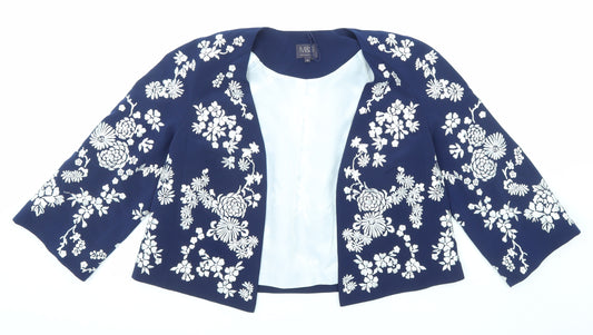 Marks and Spencer Womens Blue Floral Kimono Jacket Size 10