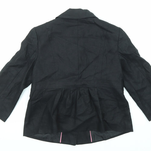 NEXT Womens Black Jacket Blazer Size 10 Button