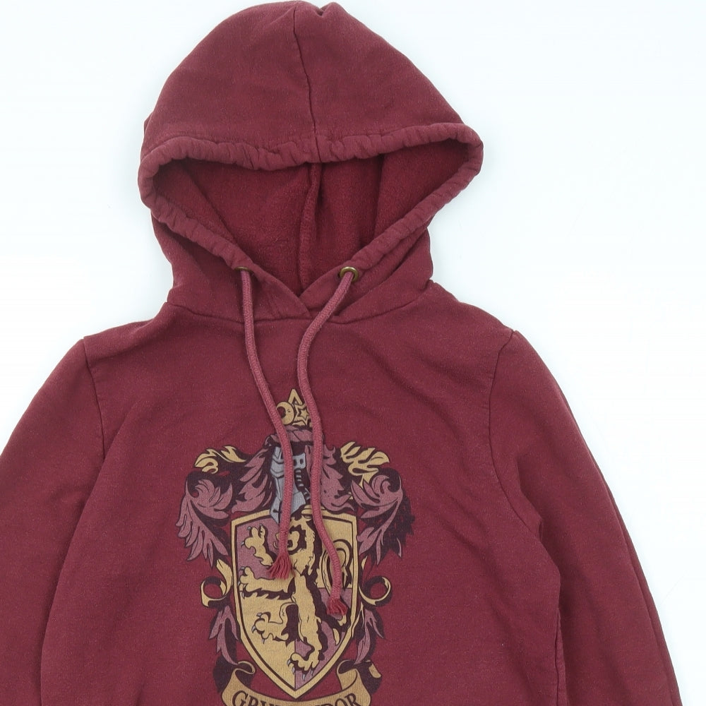 Harry Potter Womens Purple Polyester Pullover Hoodie Size 4 Pullover - Gryffindor