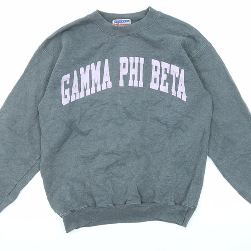 Hanes Womens Grey Cotton Pullover Sweatshirt Size S Pullover - Gamma Phi Beta