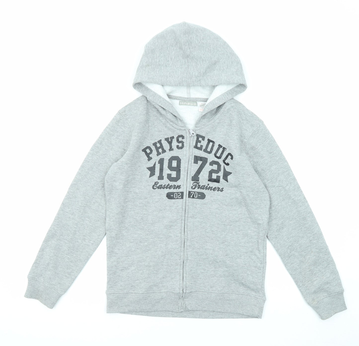 La Redoute Boys Grey Cotton Full Zip Hoodie Size 12 Years Pullover