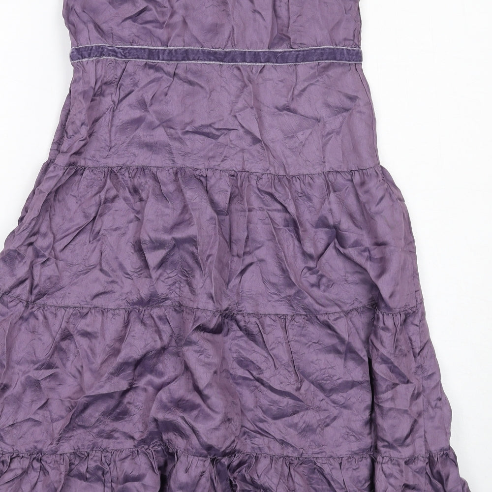 NEXT Girls Purple Acetate A-Line Size 9 Years Round Neck Zip