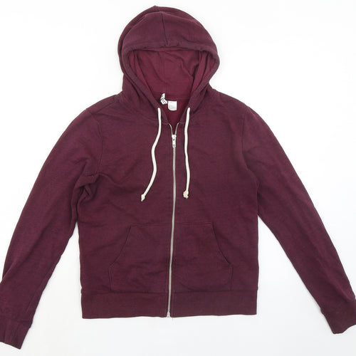 Divided by H&M Womens Purple Cotton Full Zip Hoodie Size S Zip