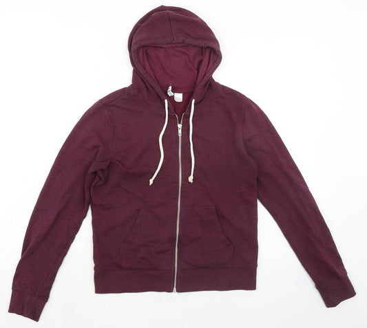 Divided by H&M Womens Purple Cotton Full Zip Hoodie Size S Zip