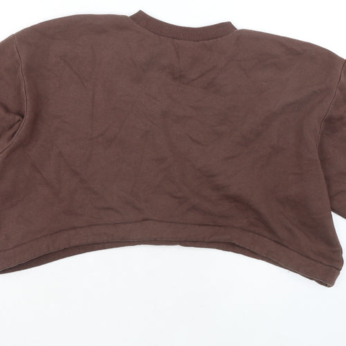 Zara Womens Brown Cotton Pullover Sweatshirt Size M Pullover